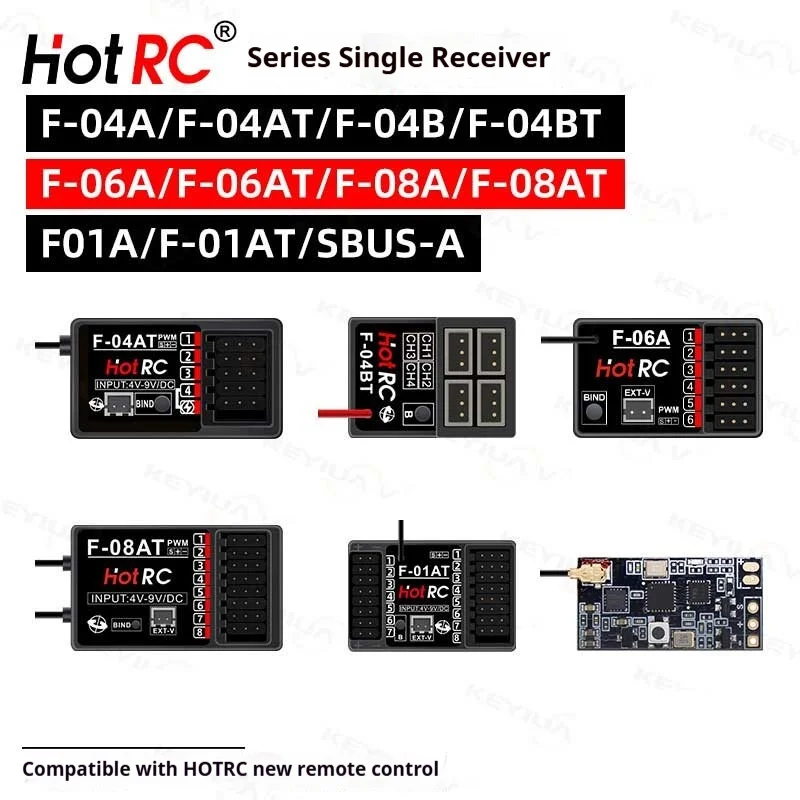 

Приемник Hotrc для F-04a F-06a F-08a Ct6a 8a DS600 с дистанционным управлением, модель автомобиля, гироскоп, радиоаксессуары