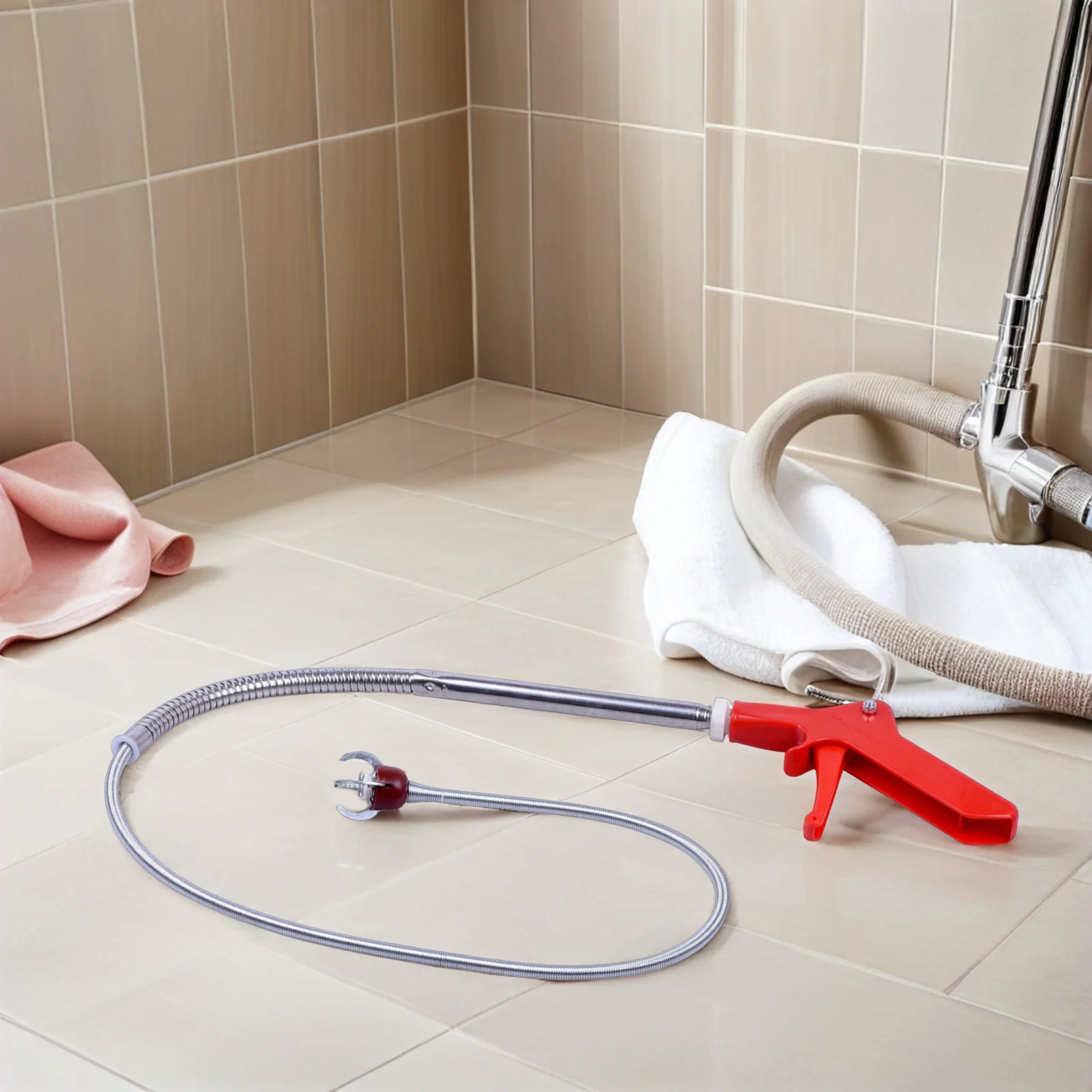 

51 Inch Toilet Snake Clog Remover 6 Foot Drain Cleaner Sticks Pipe Dredging Tool for Kitchen Sink Sewer Cleaning Household Tools