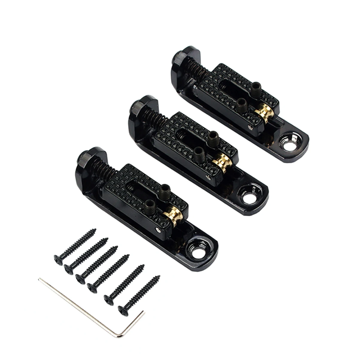 

Black Guitar Bridge Parts Machined Metal Bridge for Bass Guitar Rust Resistant -Lasting Guitar Bridges