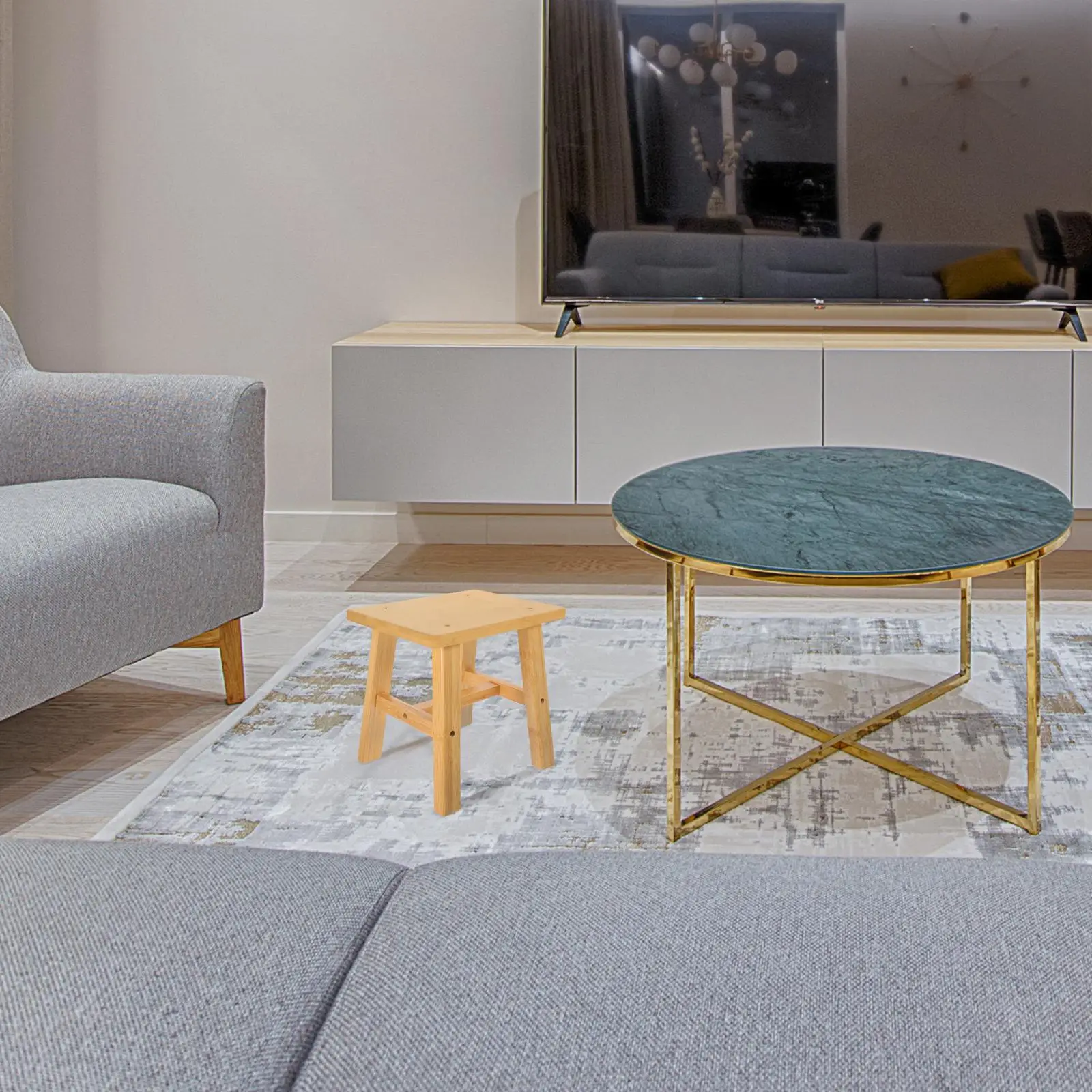 Sgabello in bambù per la casa Supporto per piante piccole Bagno interno Panca da cucina per bambini a gradino corto Scarpa con struttura stabile e leggera
