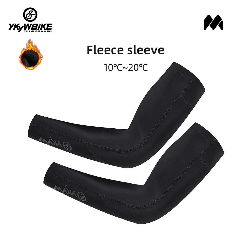 YKYWBIKE Warm Fleece Bicycle Arm Sleeves for men Sports Arm Sleeve Winter Arm Warmers Cycling Italy MITI Biking Compression