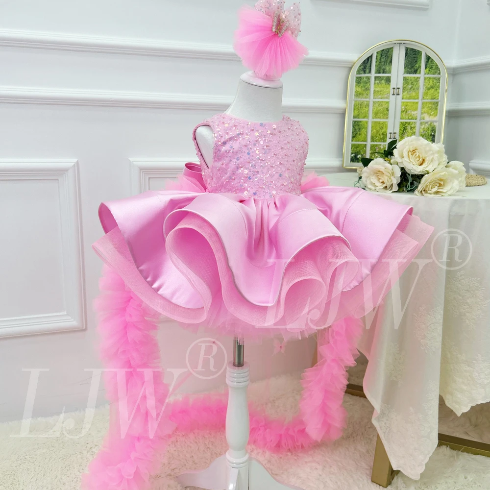 Girls sequined tail princess dress baby birthday dress 1-12old teenager girl dress wedding flower girl dress beauty pageant dres