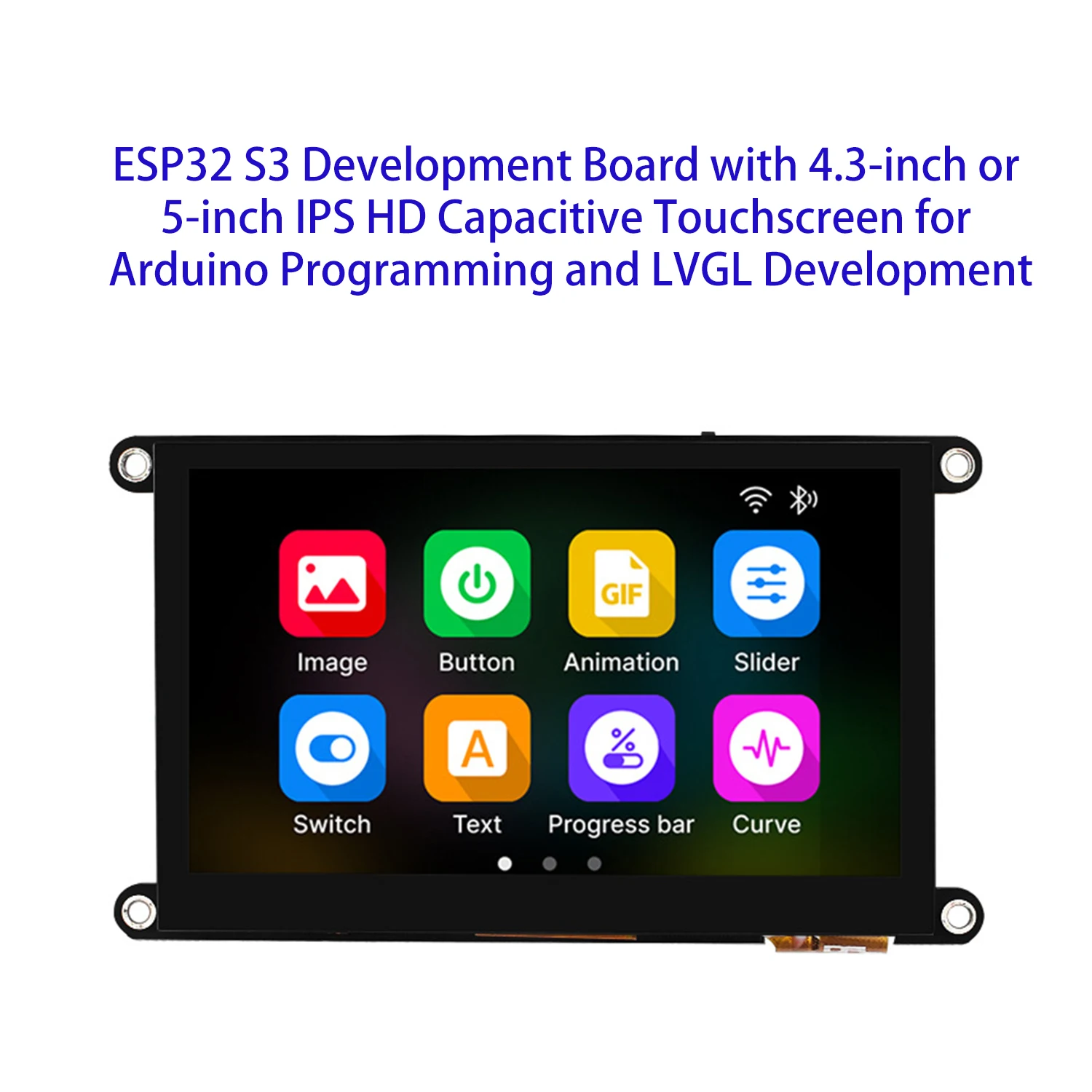 Placa de Desarrollo ESP32 S3 con Pantalla Táctil Capacitiva IPS HD de 4.3 o 5 Pulgadas para Programación Arduino y Desarrollo LVGL