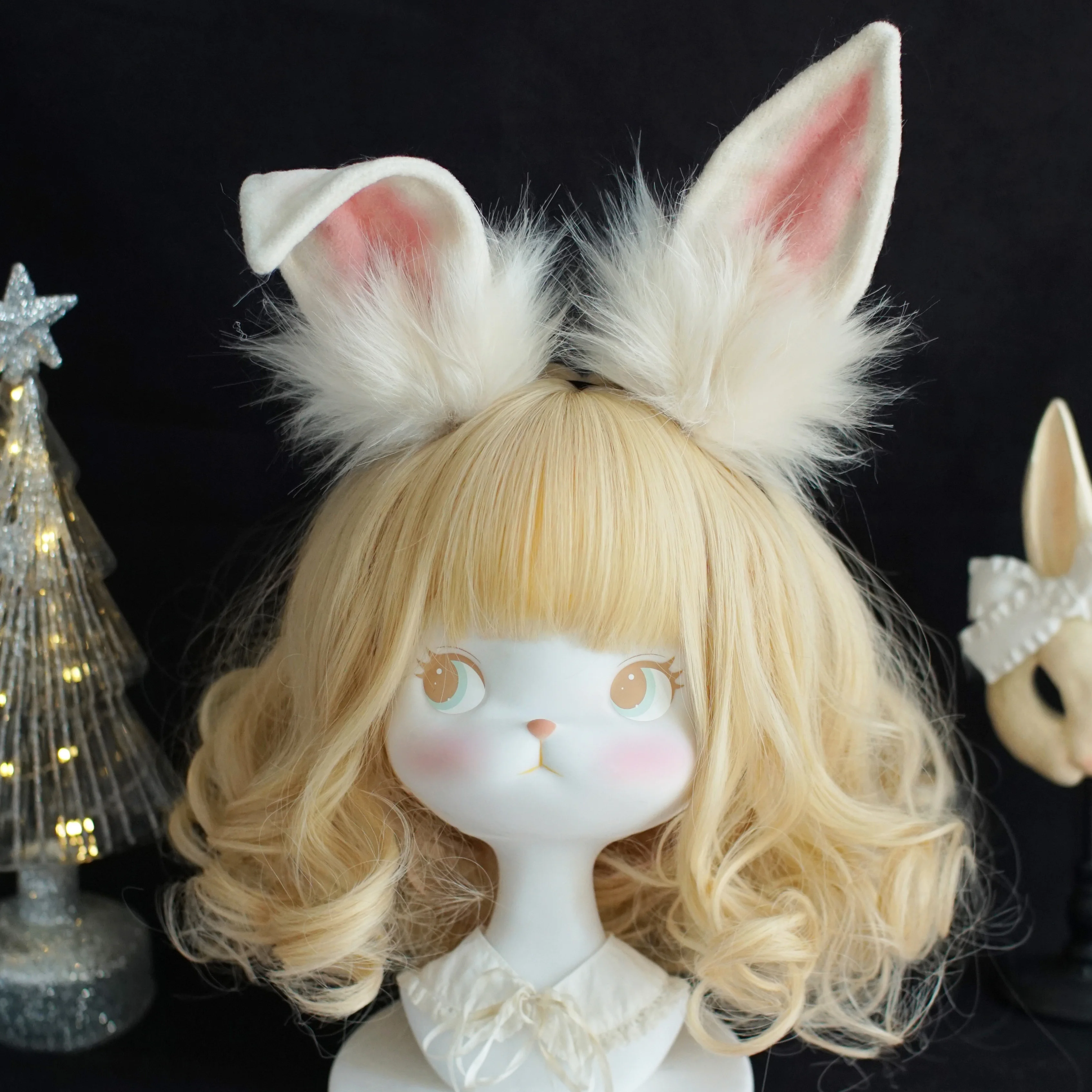 

Bunny ears cosplay animal ears lolita rabbit ears headband hairpin cat ears cosplay lolita accessories