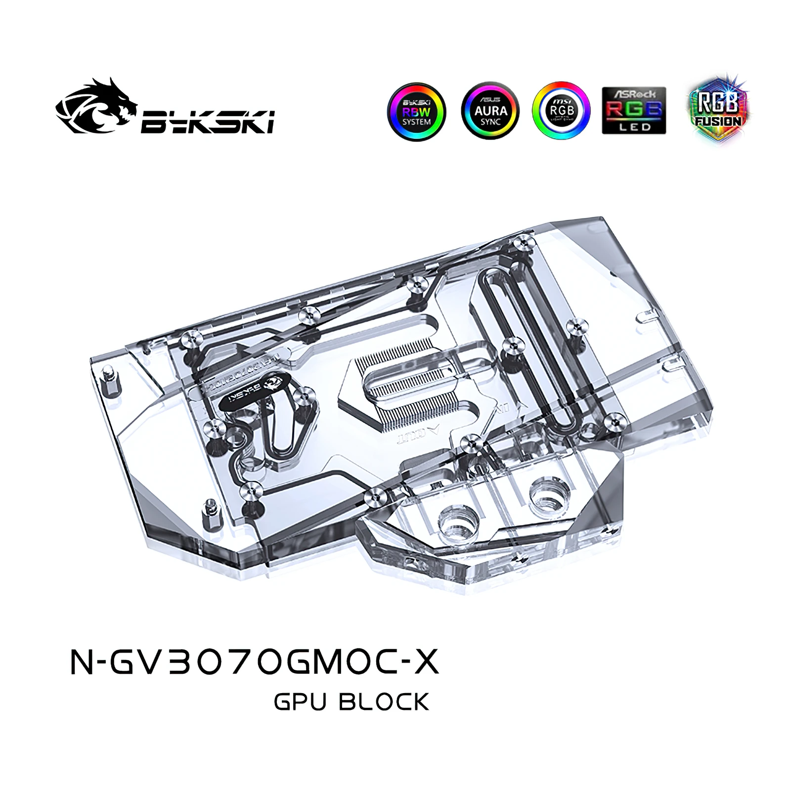 Imagem -03 - Bykski Capa Completa com Placa de Vídeo Rgb Bloco de Refrigeração com Placa de Fundo para Jogos Giga Rtx3070 segundo