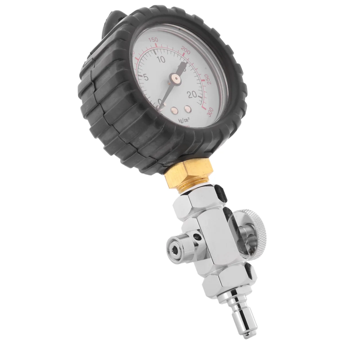 GZMO Scuba Diving Pressure Gauge for BCD Regulators Checkers Analyser 300PSI Gas Output Adjustable Testing Table
