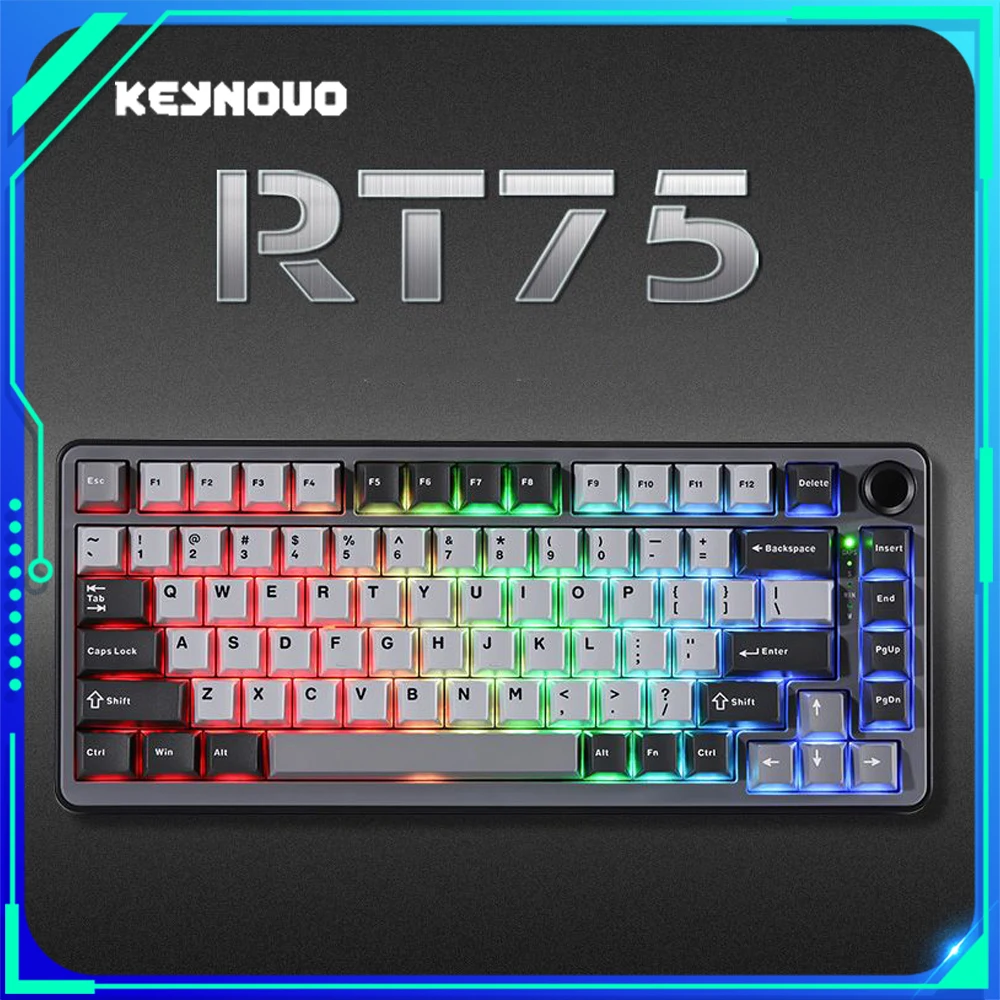 YUNZII RT75 Magnetic Switch Mechanical Keyboard 82 Keys Wired Gaming Keyboard Low Latency Custom Keyboard PC Gamer Accessories