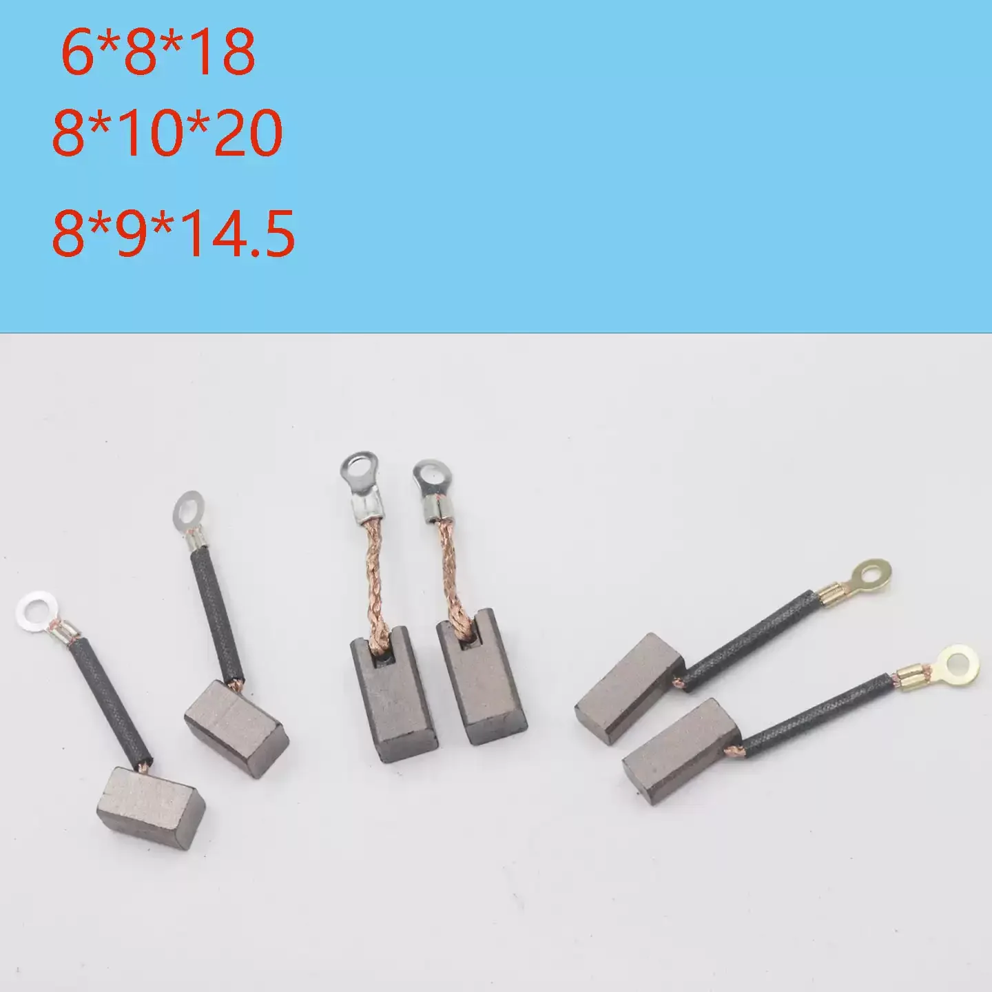 10pcs DC water pump Submersible pump Carbon brush Motor Carbon brush 6 * 8 * 18 8 * 9 * 14.5 8 * 10 * 20 Copper brush
