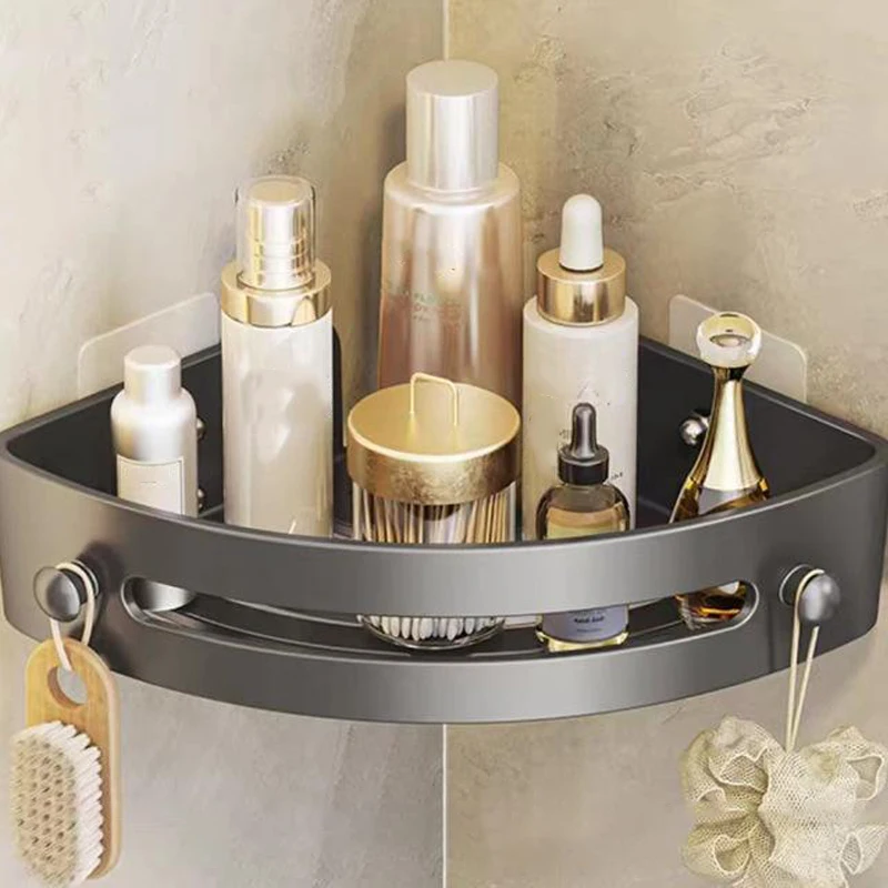 Install Bathroom Shelves Kitchen Storage Storage Rack Plastic Shower Rack Bathroom Accessories Without Punching