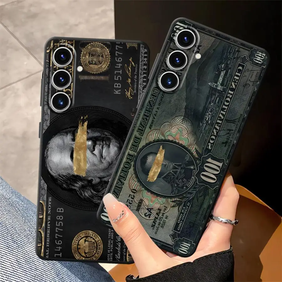 Dollar Money Pattern Phone Cover Case for Samsung Galaxy A36 A37 A52 A57 A15 A25 A16 A06 A73 A51 A05 A53 A17 A23 A55 A41
