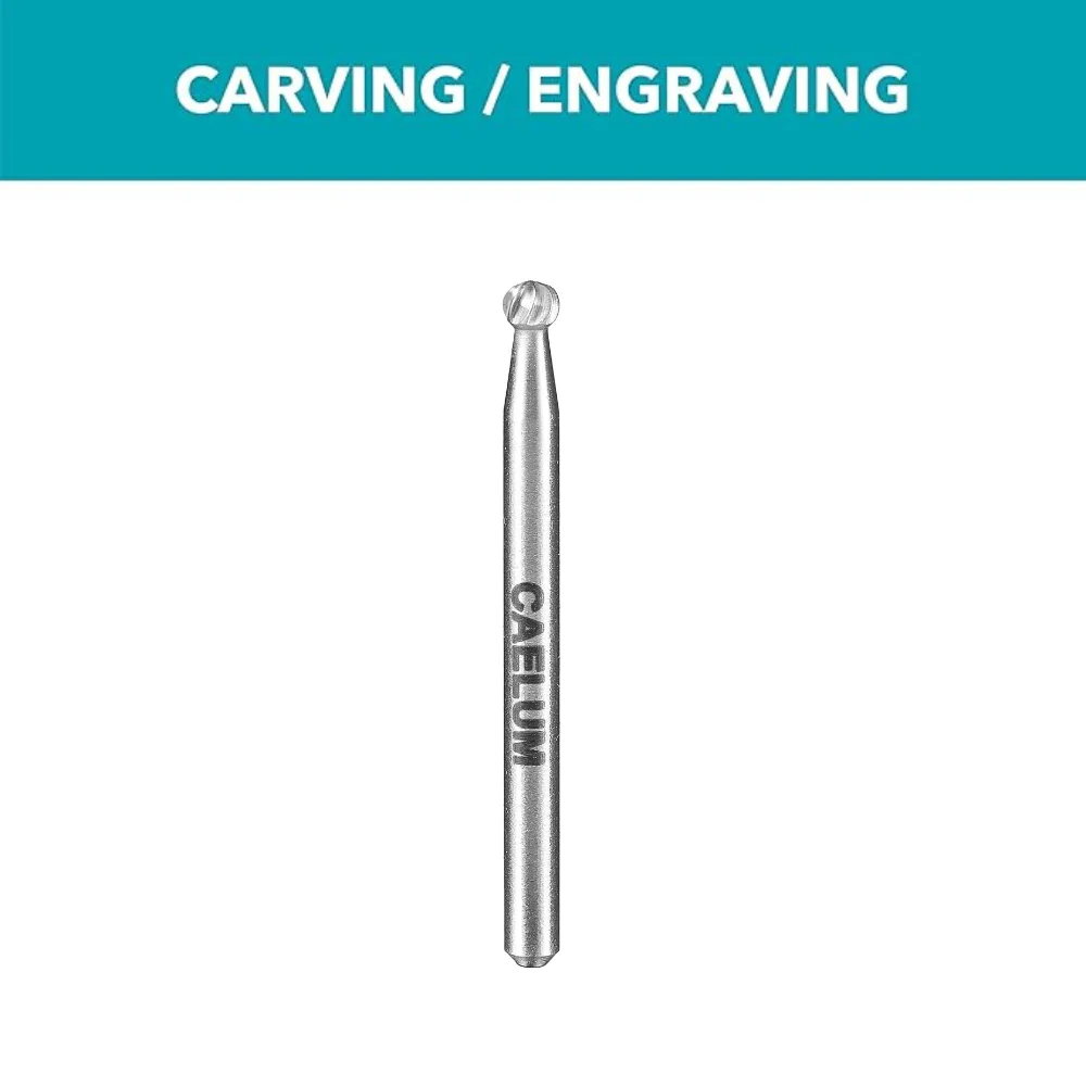 

2.4mm Ball Shape Carving Bit HSS Rotary Tool Accessory Wood Soft Metals Precision Cutting Engraving Grooving & Hollowing