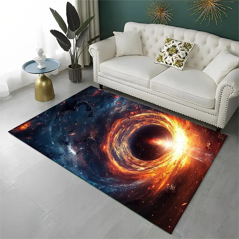 Dream Universe Galaxy Space Stars Black Hole Milky Way Large Area Rug Non-slip Carpet for Bedroom Living Room Sofa Floor Mat - view 6
