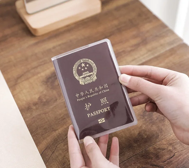 3 pezzi nuova custodia protettiva per passaporto custodia impermeabile in PVC trasparente satinato porta carte d'identità borsa universale per carte di credito aziendali