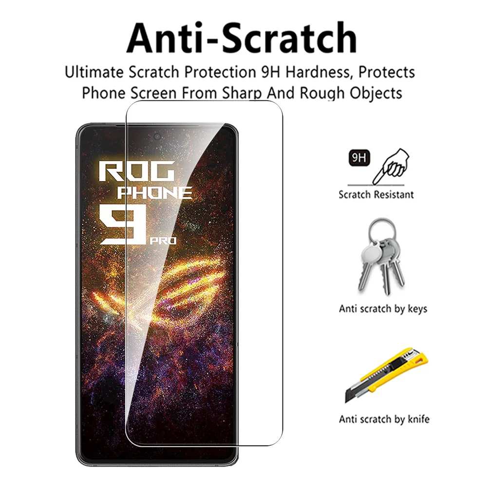 1-4Pcs HD Tempered Glass For Asus ROG Phone 9 Pro 5G Screen Protector ROG Phone 9 9Pro ROGPhone9 Pro Phone9Pro Protective Films