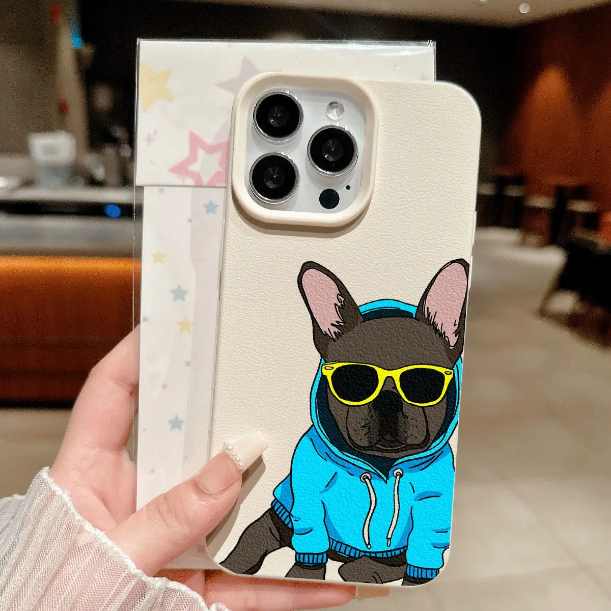 Funda de Teléfono con Estampado de Bulldog Francés con Gafas de Sol, para iPhone 17, 14, 11, 12, 13, 16, 15 Pro Max, Air 14, 15, 16 Plus, Cubierta Suave de TPU