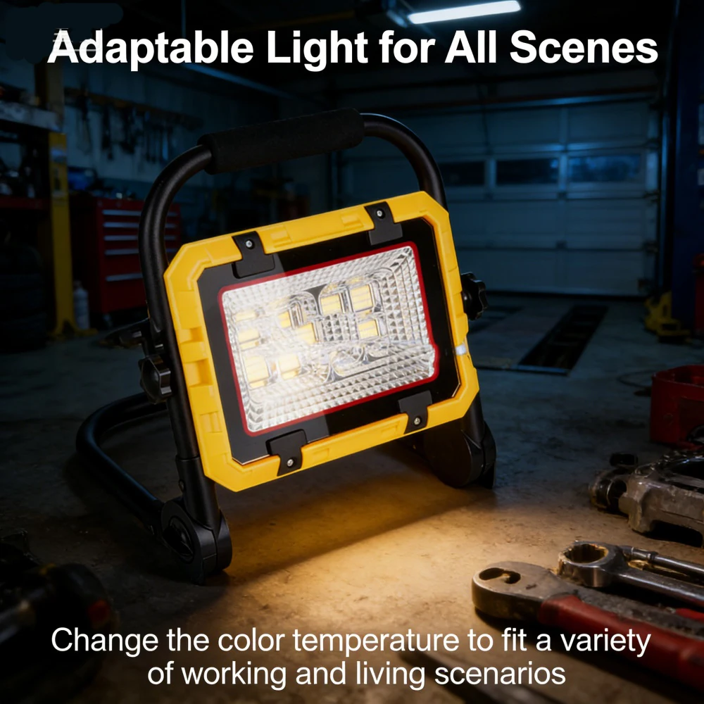 

LED Work Light Folding Strip lamp Torch Flood Light Spotlight Campaign LED Light For Dewalt Flashlig 20V (no battery)