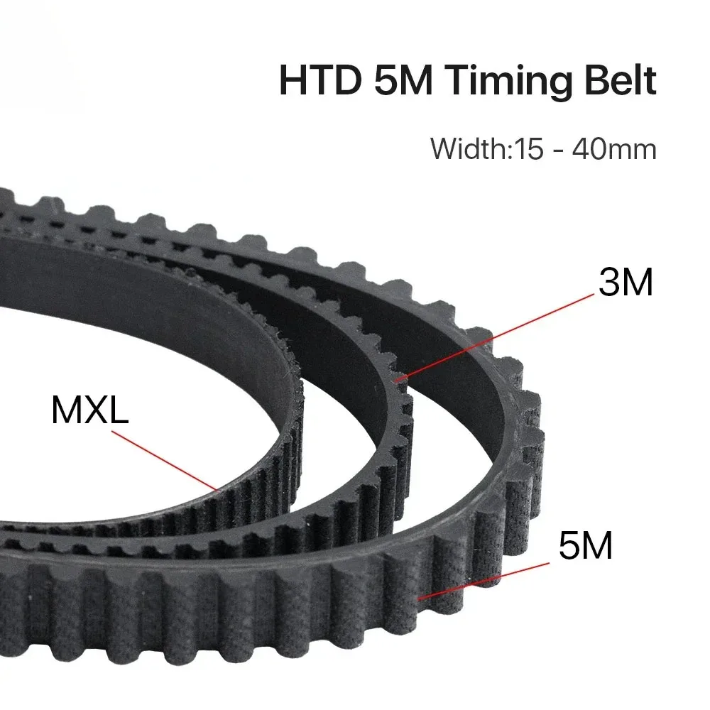 

Полиуретановый ремень HTD-5M открытого типа 5M-15/20/25/30 мм для лазерных гравировальных и режущих станков с CO2