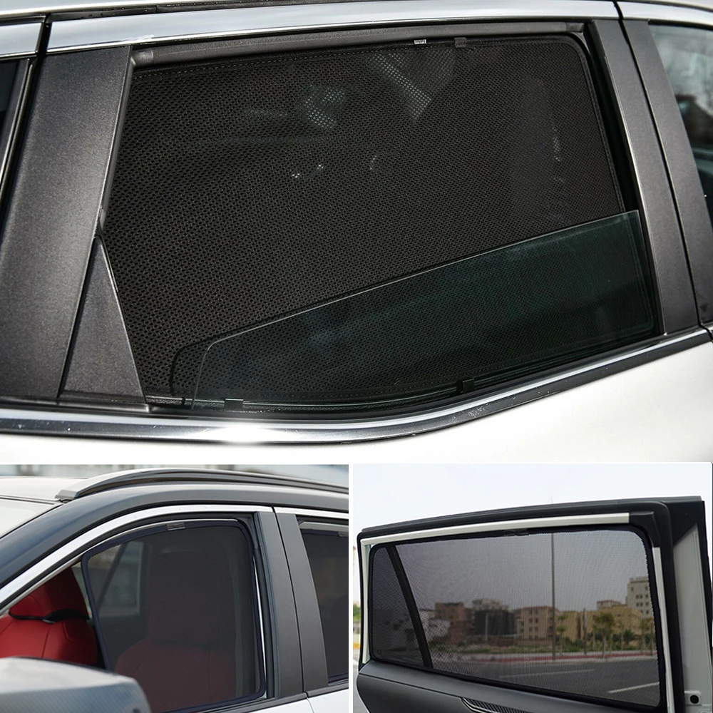 For Geely Tugella 2019-2024 Car Sunshade Shield Magnetic Rear Side Baby Window Sun Shade Visor Front Windshield Curtain