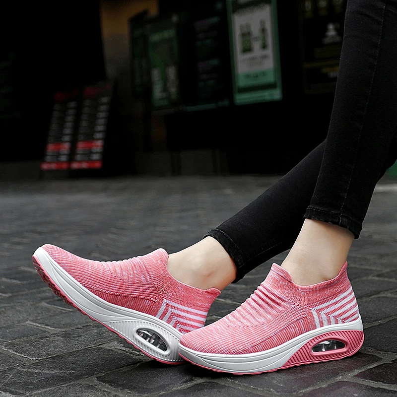 Trampki damskie buty do chodzenia Outdoor Casual sportowe obuwie oddychająca platforma do butów tenisowych poduszka powietrzna Zapatillas Aire Mujer
