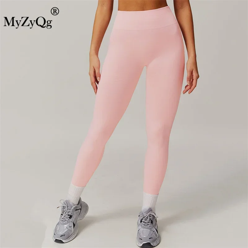 MyZyQg ผู้หญิงกระชับเอวสูงยกสะโพกกางเกงโยคะเกลียว Tummy Tuck ฟิตเนส Legging ภายนอกวิ่งกางเกงเหงื่อ