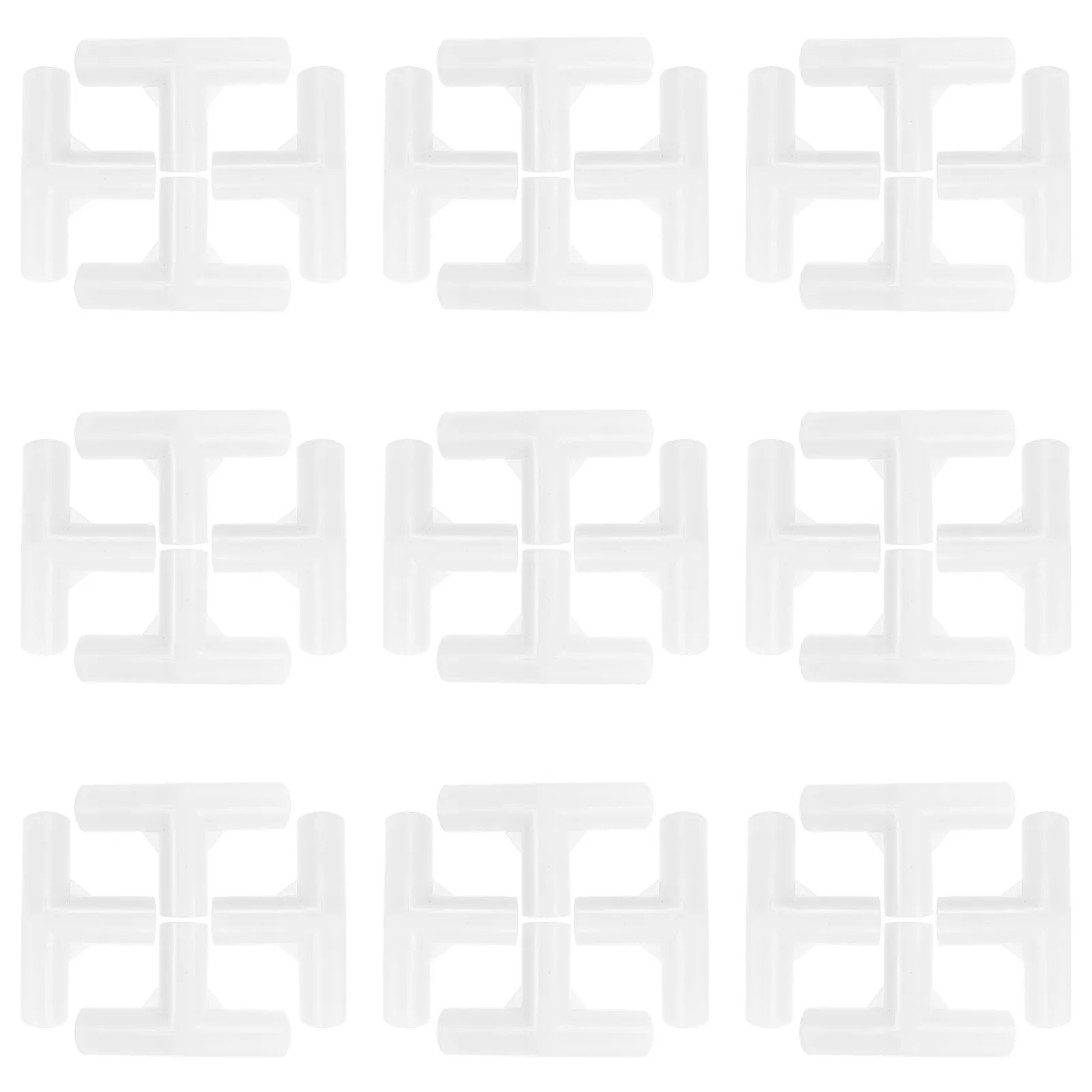 

20 Pcs Canopy Part Plastic Camping Tent Pole Tee Connector 3 Way Connectors Joints Fitting