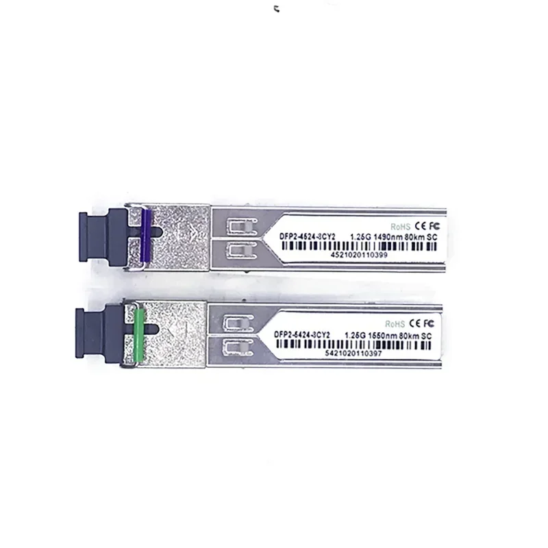 2 шт. 1 пара DFP2-5524-8CY1D Tx1550nm Rx1490nm DFB лазер 1G одномодовый Bidi SFP 80 км SC 1,25G SFP