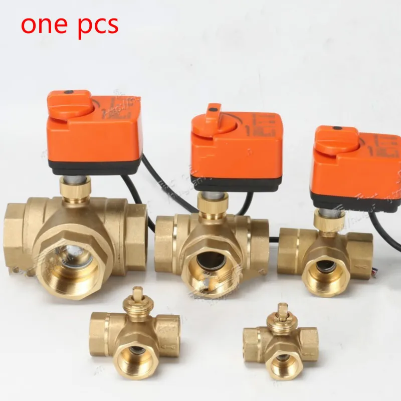 AC110‑220V DC9‑30V 2‑Wire Electric Motorized Brass Ball Valve，3‑Way DN15‑DN40，Normally Open Normally Closed Control