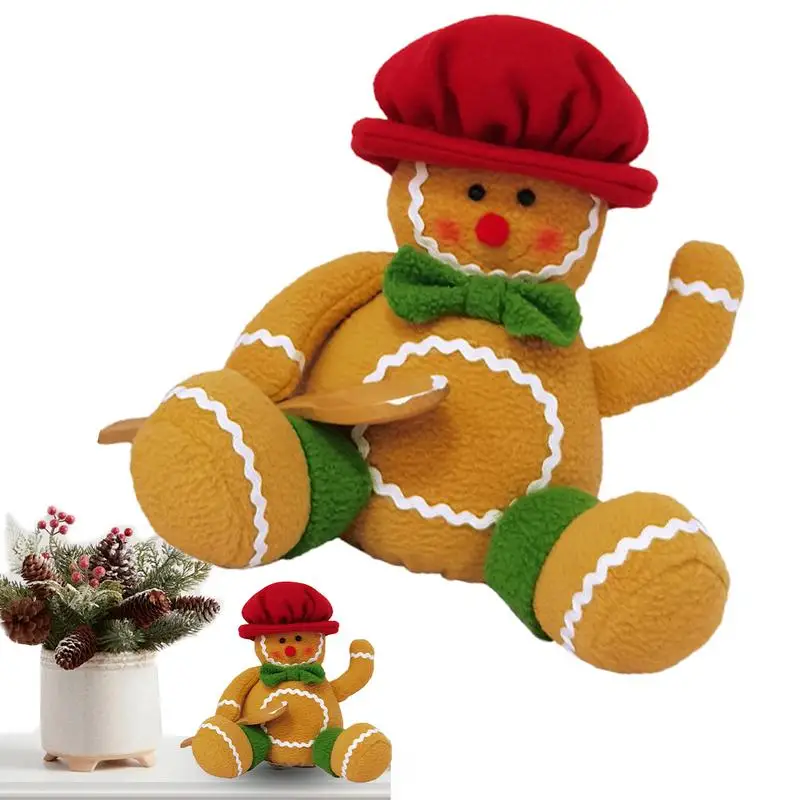 Christmas Gingerbread Man Plush Toys Gingy Plush Toys Soft Door Window Table Tree Holiday Christmas Season Decor Gingerbread Man