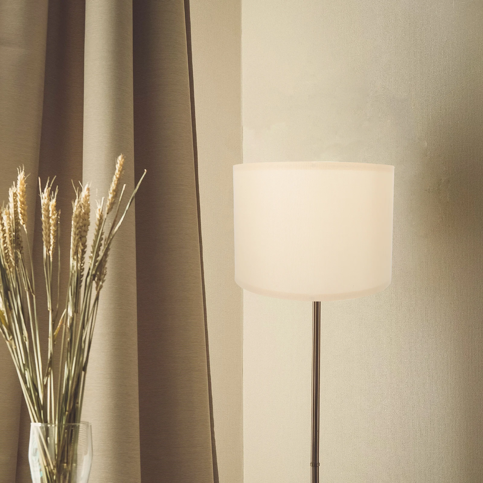 

Beige Linen Lampshade Modern Fabric Table Floor Light Shade Cloth Accessories Replacement E27 Bedside Desk Home Lighting