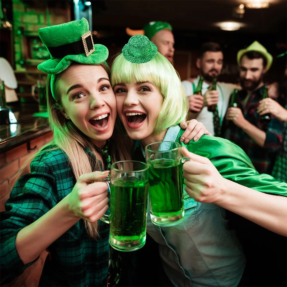 

6Pcs Mini Formal Hats Decorative DIY Hat Leprechaun Tops Hat Small Hats Decoration for Ireland Festival Craft Projects