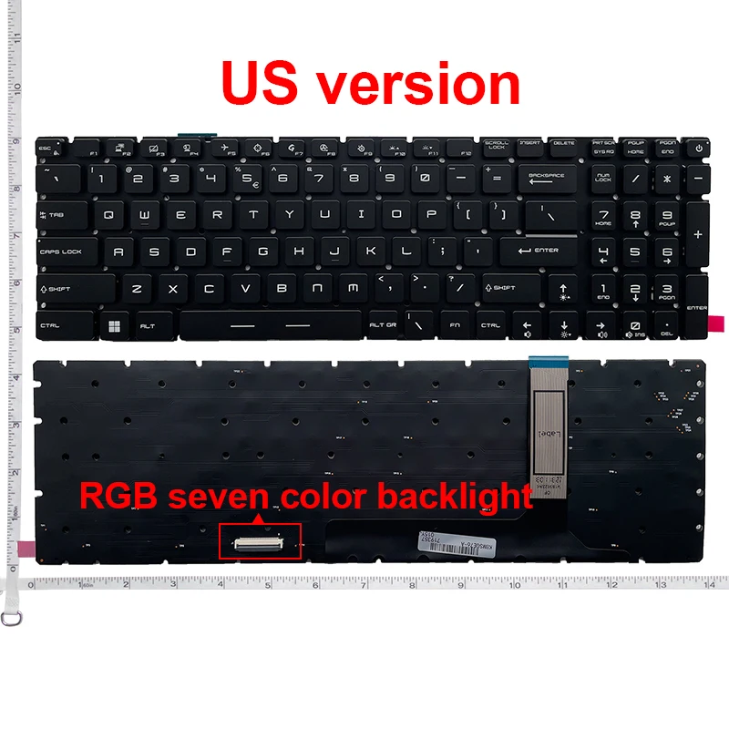 Imagem -02 - Teclado us para Msi Ge76 Gp76 Gs76 Raider Ms17k3 Ms-kk Ms-k4 10ue 10uh 11ue 11ug 11uh Dragon Tiamat Per-key Backlight