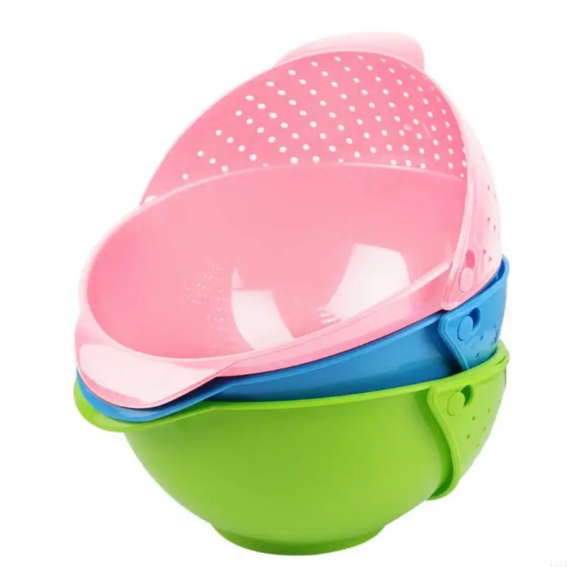 2025 New 1Pc 2 in 1 New Vegetable Basin Wash Rice Sieve Fruit Bowl Fruit Basket Kitchen