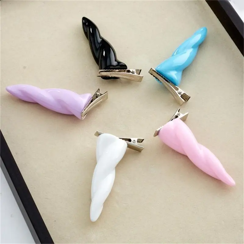 

U4LE парные заколки с рогами животных, заколка для волос для женщин и девочек, белая заколка с челкой в ​​стиле аниме, заколка в