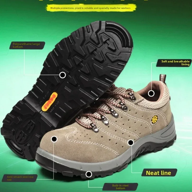 أحذية حماية العمل قابلة للتنفس، أحذية عمل صيفية، أحذية لحام، مضادة للتحطيم ومضادة للثقب، خفيفة الوزن ومريحة #4