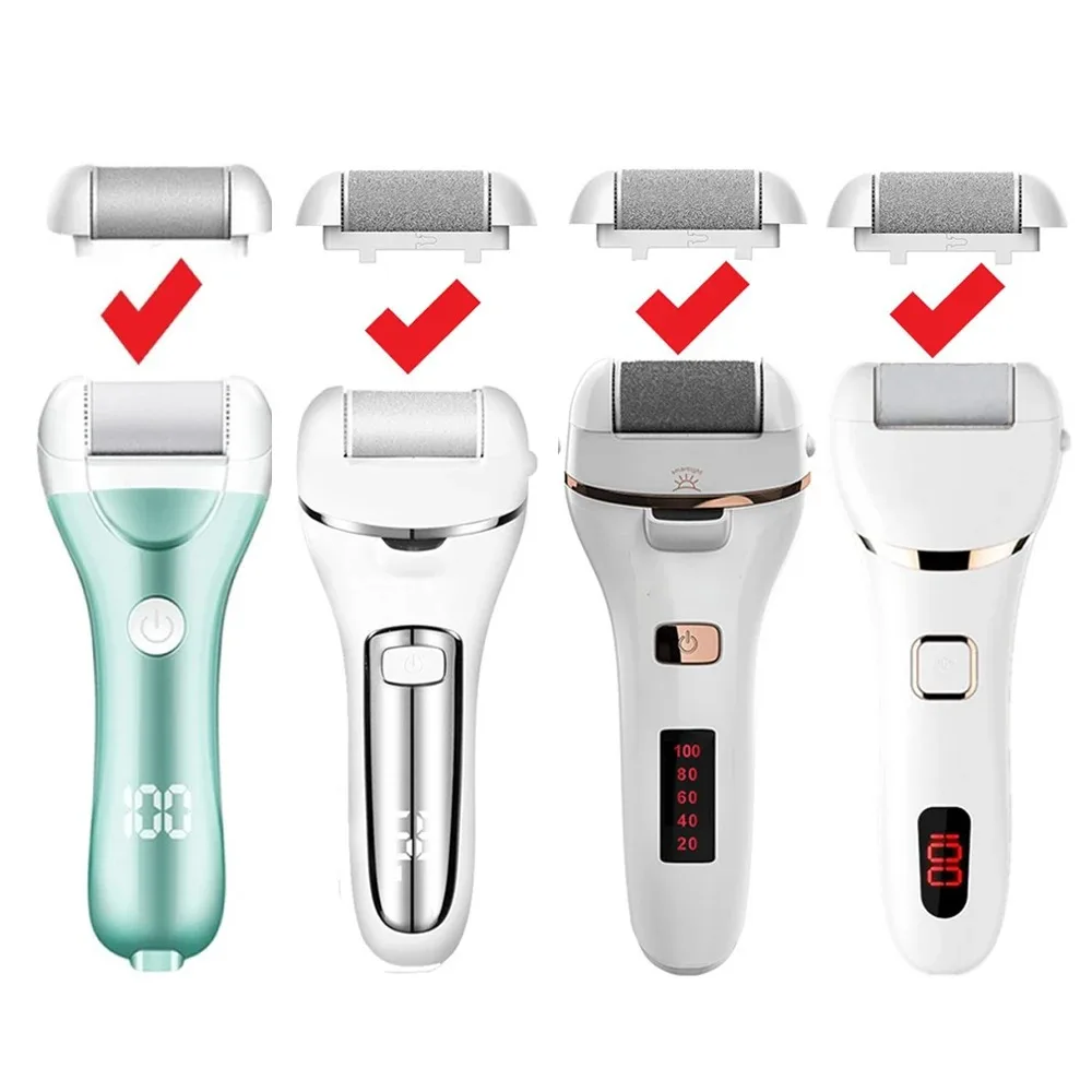 Cabezales de herramientas para el cuidado de los pies, rodillos de repuesto para eliminar la piel dura, callos y eliminación de piel muerta, color negro, 6 uds.