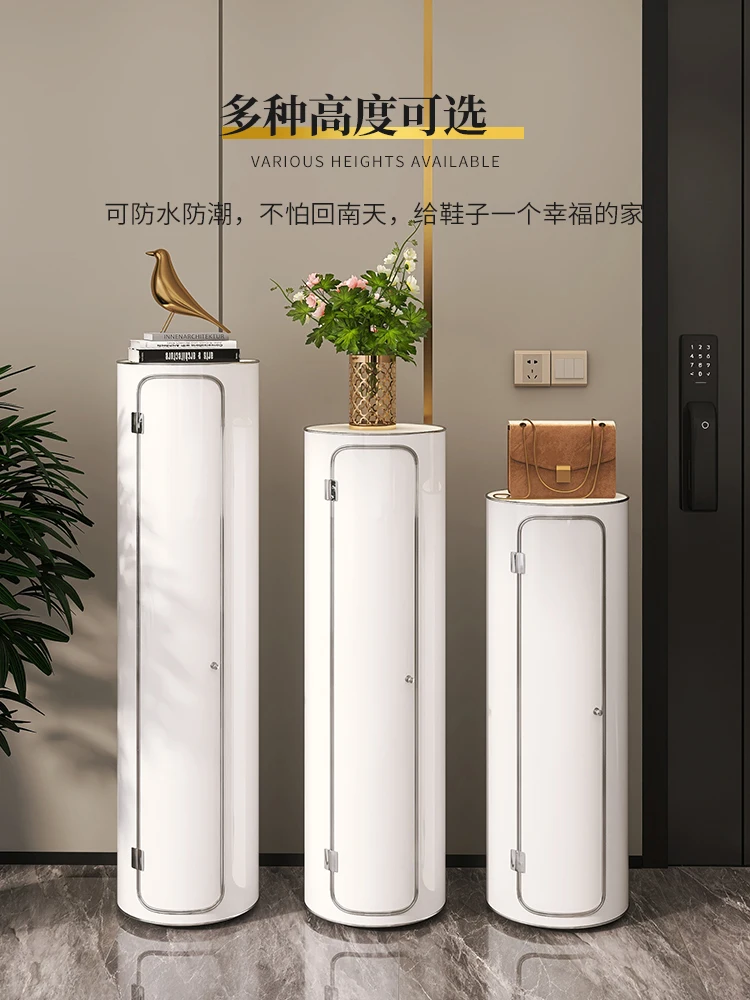 Intelligent disinfection and sterilization Rotary shoe cabinet foyer space-saving multi-layer round multi-function installation-
