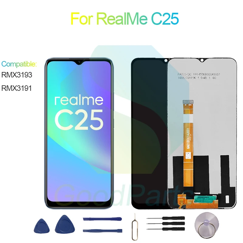 

For RealMe C25 LCD Display Screen 6.5" RMX3193, RMX3191 C25 Touch Digitizer Assembly Replacement