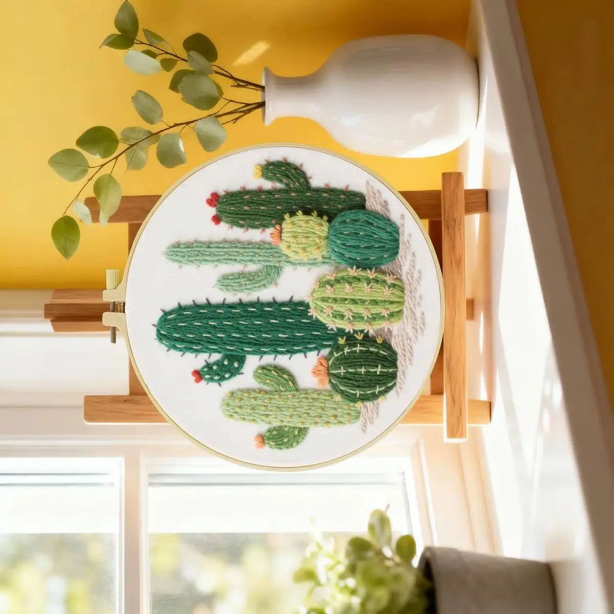ThreadLux Counted Cross Stitch Kit 30x40cm/11.8x15.7in Easy-to-Follow Holiday Gift Family Decorative Cross-Stitching Set