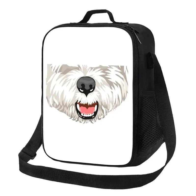 

Cute West Highland White Terrier Dog Insulated Lunch Bag for Women Westie Puppy Cooler Thermal Bento Box Beach Camping Travel