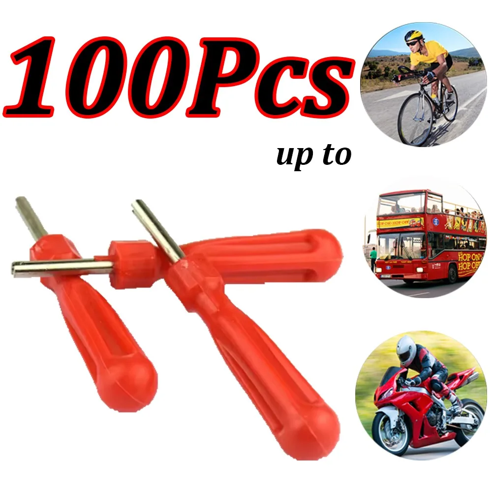 

100-1 шт., отвертка с сердечником клапана шины, инструмент для снятия автомобиля, установочный инструмент, велосипед, мотоцикл, шина, ключ для ремонта штока клапана, инструмент