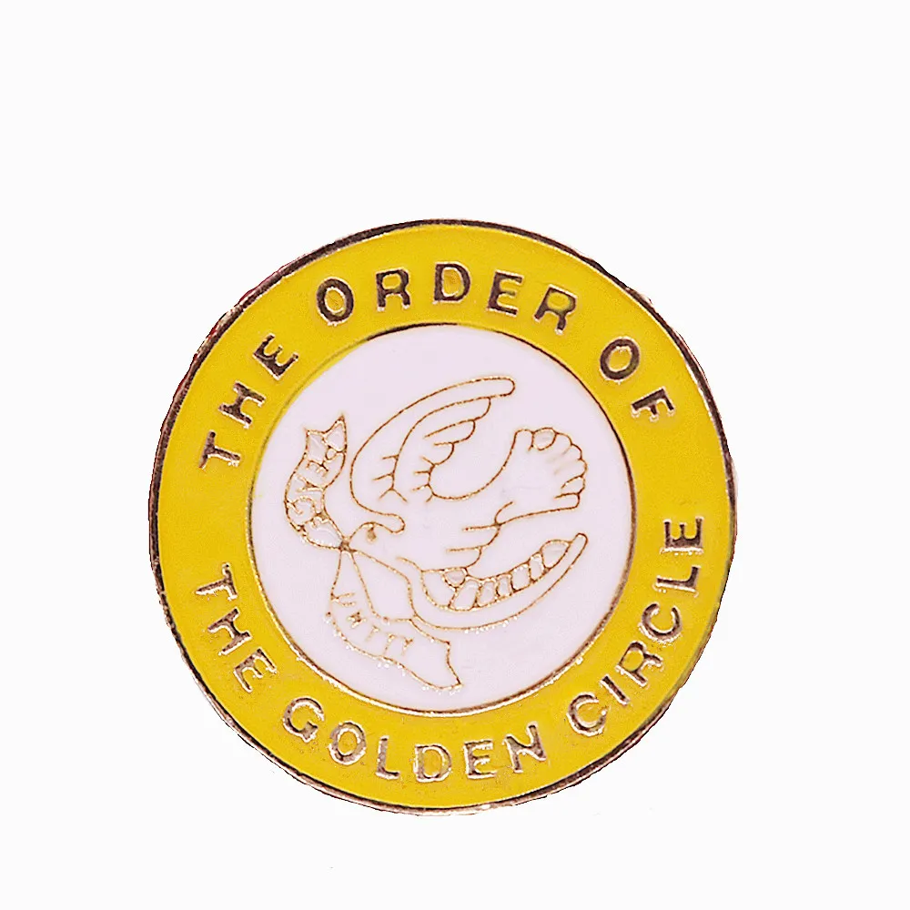 Masonic organization greek letter The order of golden circle OGC Brooch oes pin jewelry for members