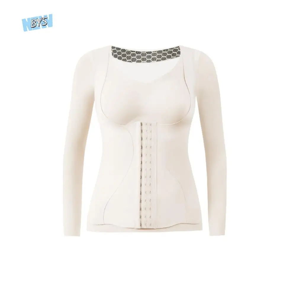 

Slimming Thermal Shapewear Body Shapers Belly Contracting Tummy Control Top Long Sleeves Velvet Winter Warm Top Postpartum