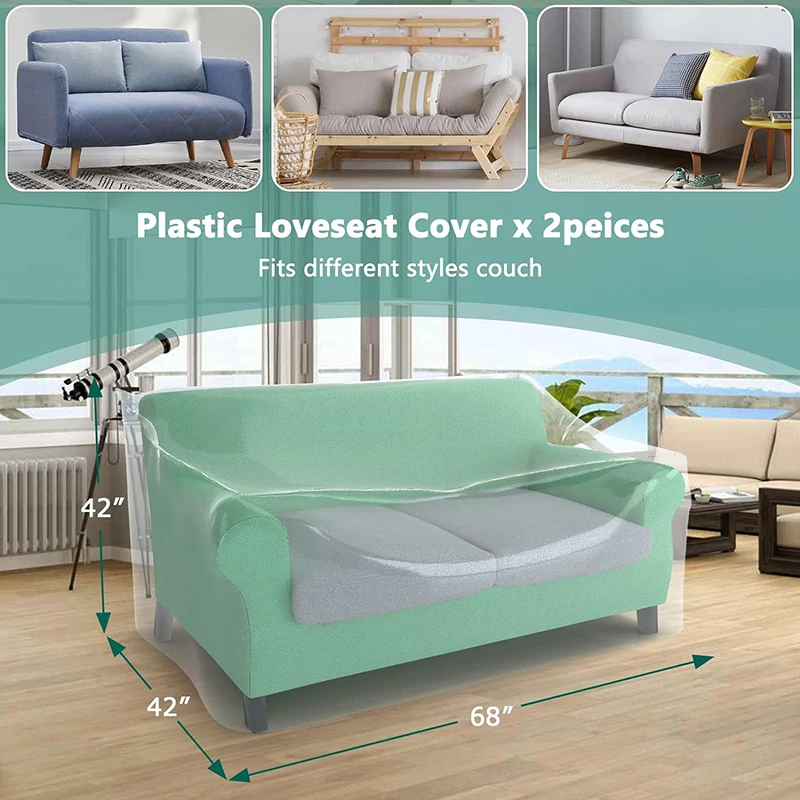 Couch Cover Pet Plastic Cover Transparent Cat Scratch Protector Waterproof Sofa Cover For Protection Against Cat Dog Clawing