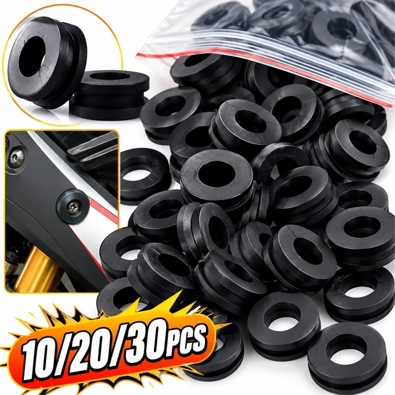 Rubber Buffer Washer Vibration Damper for Motorcycle Scooter Engine Mount Hub Motor Side Cover Rubber Grommets Gasket Fairings