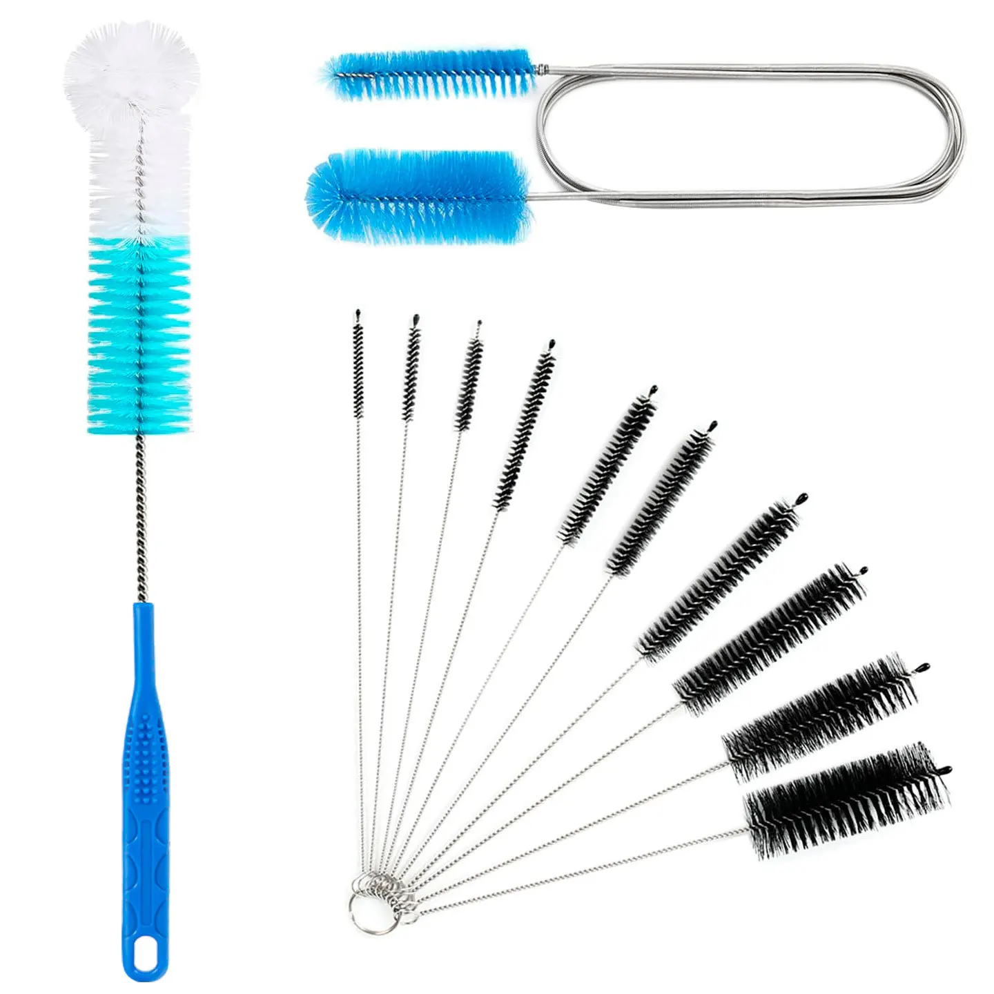 12-Piece glass pipe cleaner brush set factory direct sales