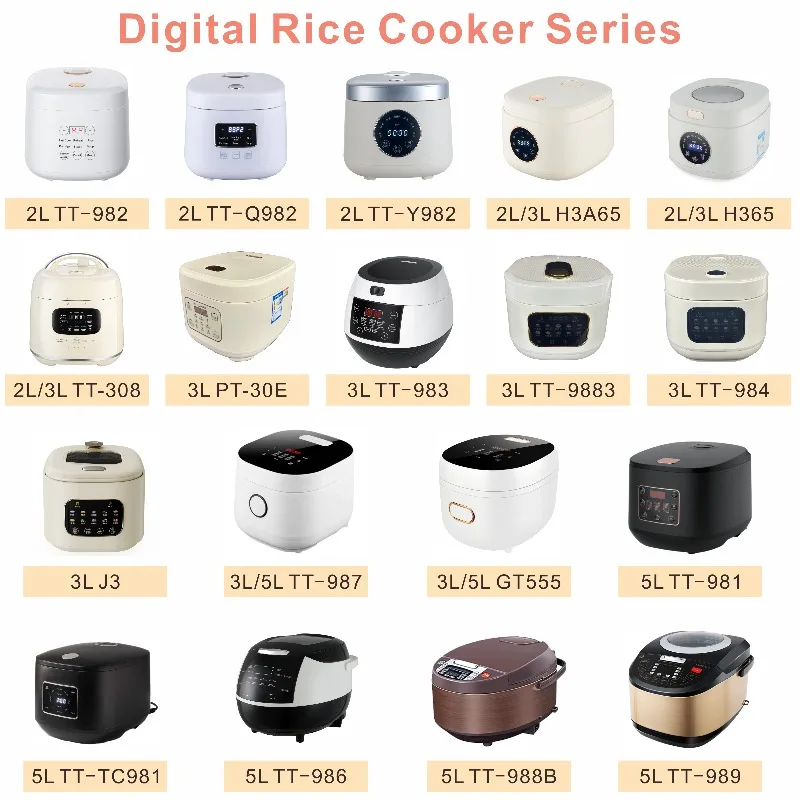 High-quality 3L 500W rice cooker automatic multi-function smart rice cooker with measuring cup accessories