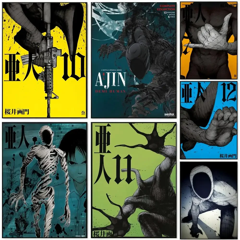 Ajin Demi-Human Poster HD Waterproof Self-Adhesive Wall Art – Multi-Scene Use, Top Gift Pick