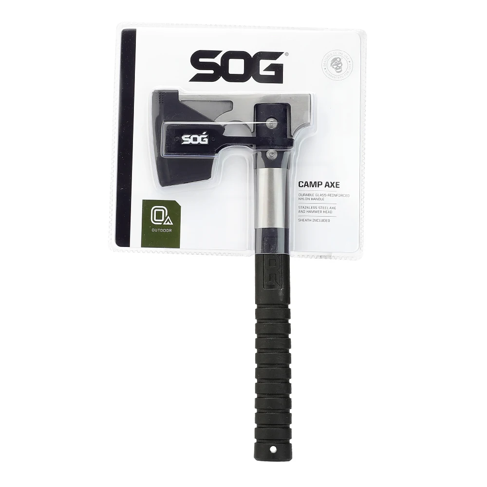 أداة مطرقة هاتشيت للتخييم مع غمد 3.1 بوصة شفرة من الفولاذ المقاوم للصدأ للاستخدام الخارجي والطوارئ (CH1001-CP)