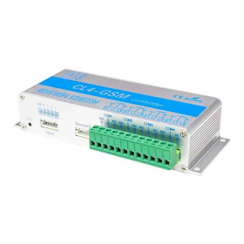 4 Channel Relay CL4-GSM SMS GSM APP Wireless Controller GSM Receiver for Gates Electric Door Opener Lock Pump Motor