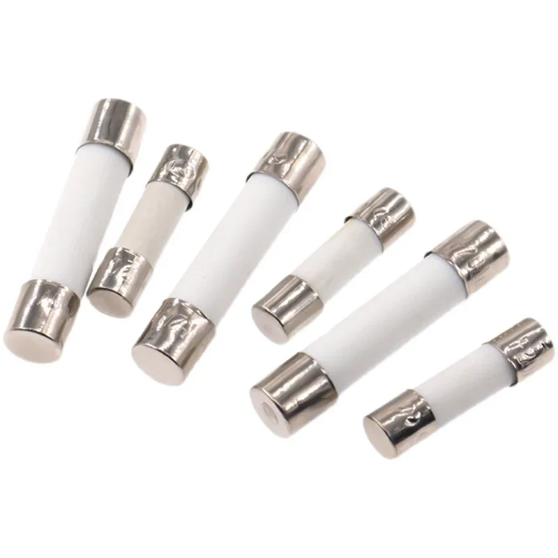 10pc/lot 5*20mm 6*30mm Fast Blow Tube Fuses Mm 250V 0.1 0.2 0.3 0.5 1 2 3 4 5 6 8 10 15 20 25 30A AMP Fuse Ceramic Fuse